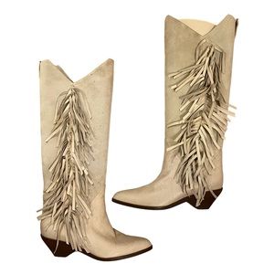 CASADEI Italian Fringe Boots Size 5.5